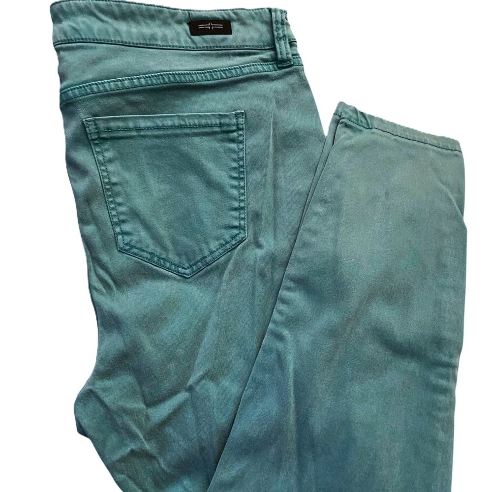 Liverpool L.A. Teal Ankle Skinny Jeans Women's size 16 Green Los Angeles Jean